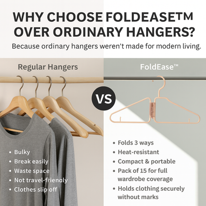 FoldEase™ – The Smartest 3-in-1 Hanger