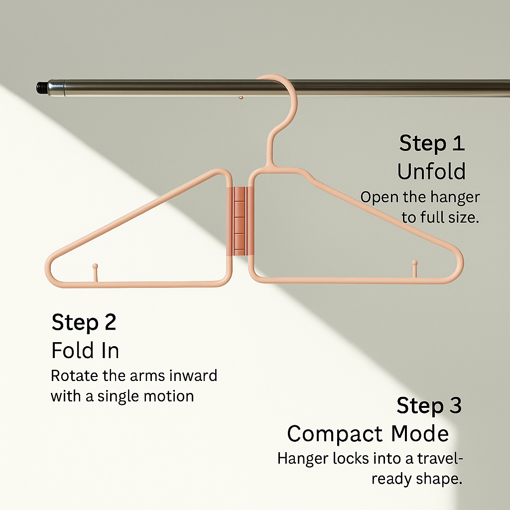 FoldEase™ – The Smartest 3-in-1 Hanger