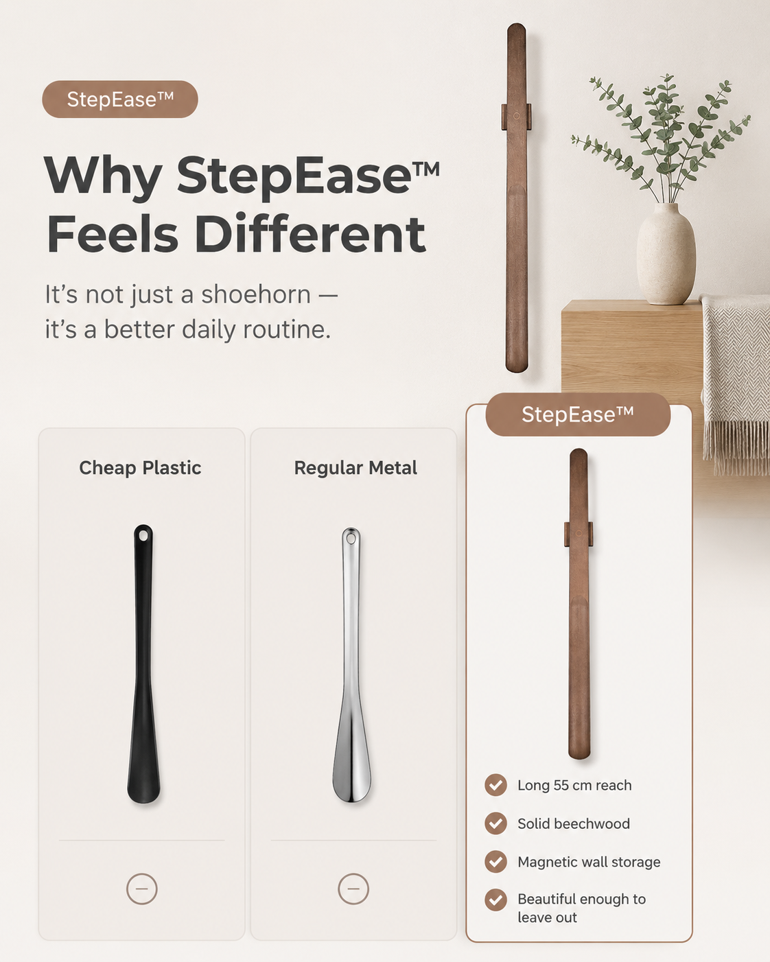 StepEase™ Magnetic Shoehorn